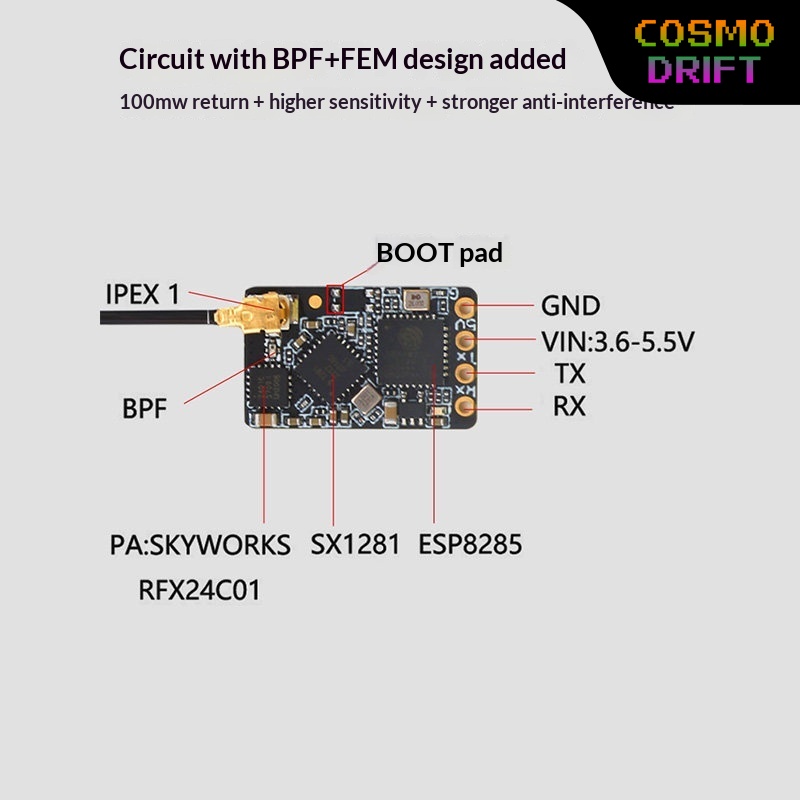 Drone Rc Receiver And Transmitter - Penerima Hot BAYCK Expresslrs Elrs 2.4