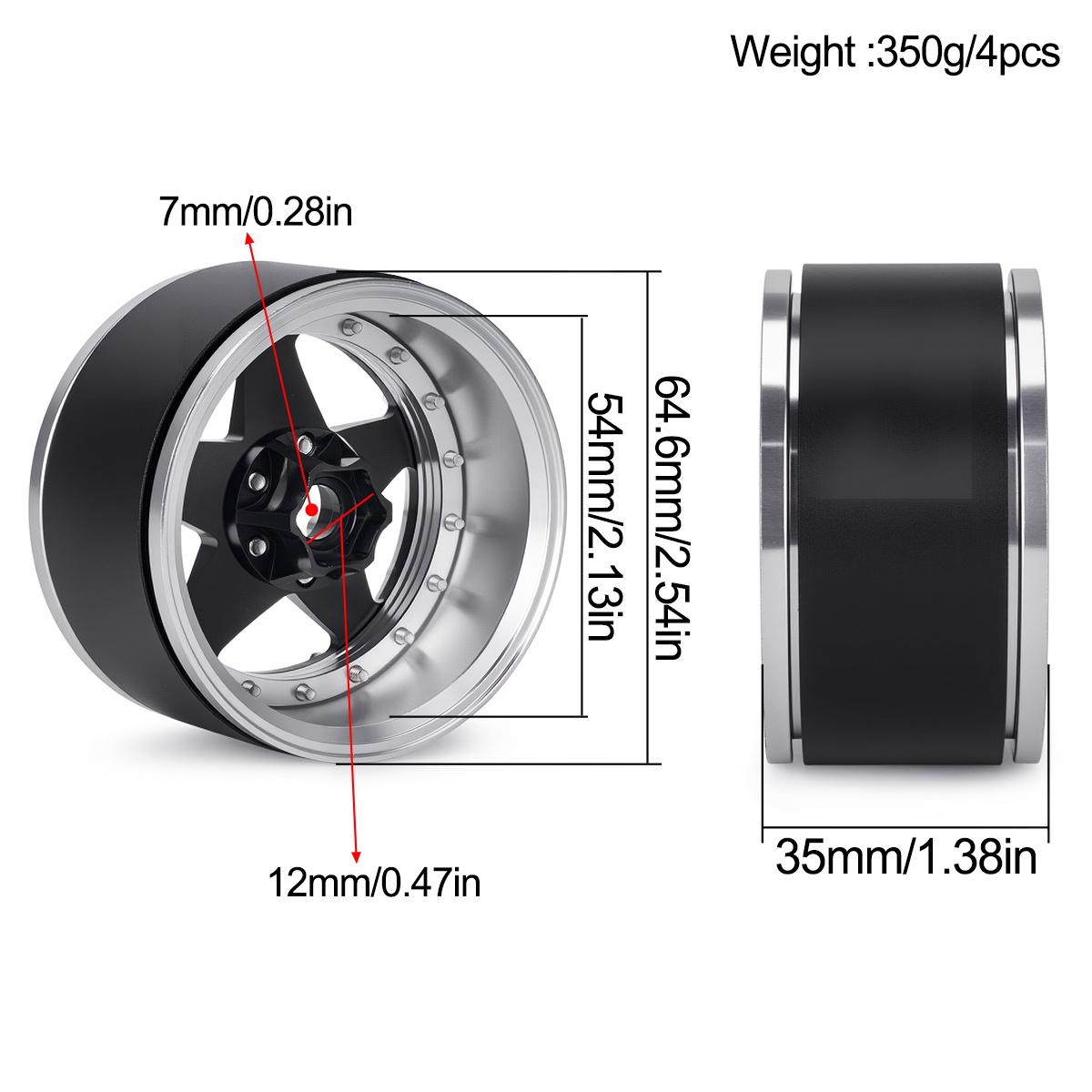 Velg Beadlock Aluminium Alloy  - Rc Rock Crawler ulasan dan harga
