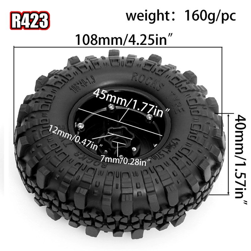 B05C-4PCS Set Velg Beadlock Ba - Rc Rock Crawler ulasan dan harga