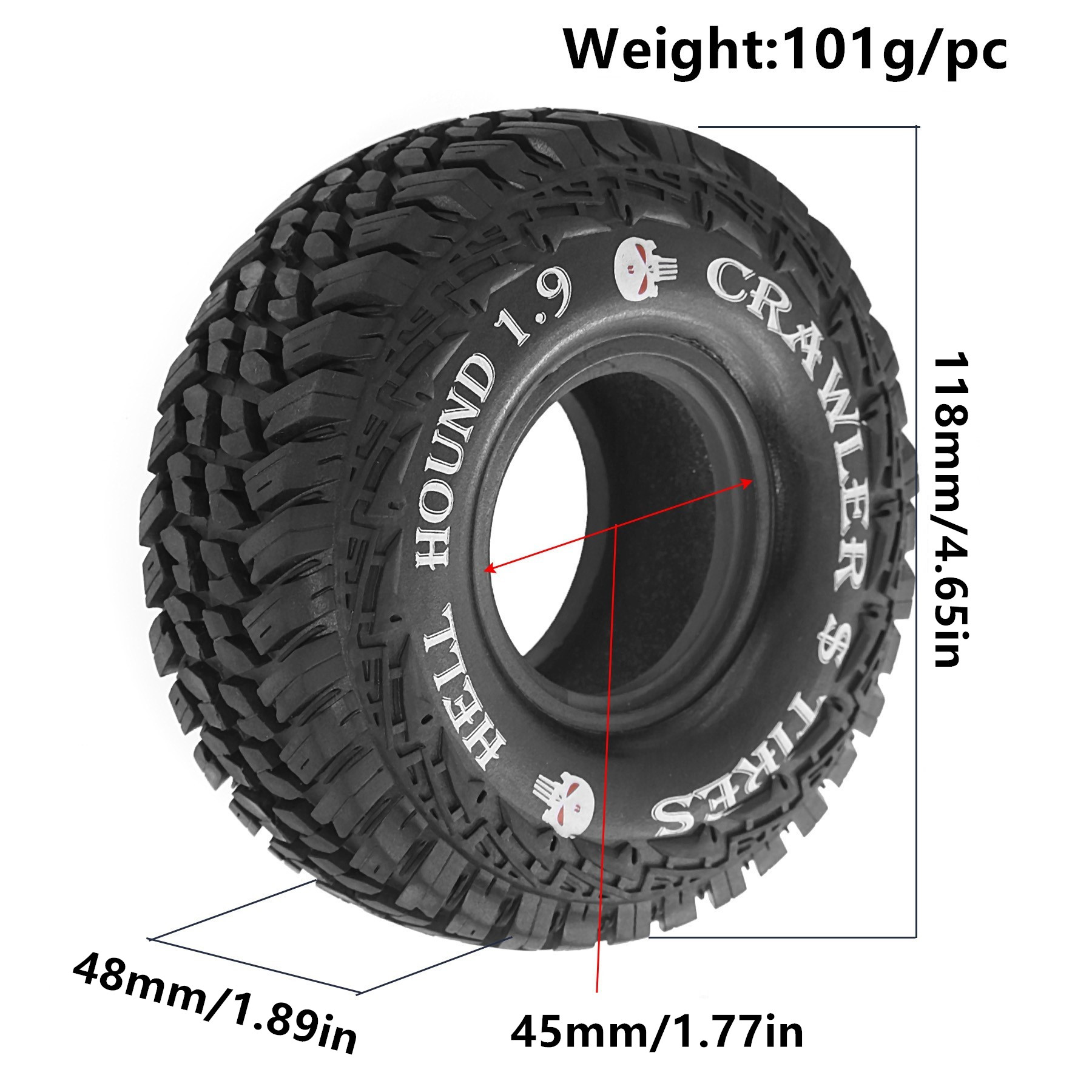 Ban RC 1.9 1/10 Karet Segala M - Rc Rock Crawler ulasan dan harga