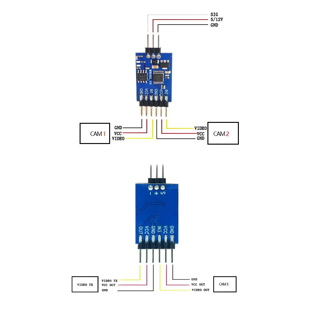 Modul Pengalih Video 3 Saluran - Drone Rc Fpv ulasan dan harga