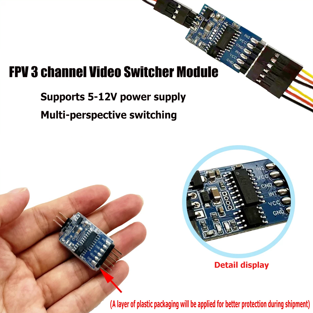 Modul Pengalih Video 3 Saluran - Drone Rc Fpv ulasan dan harga