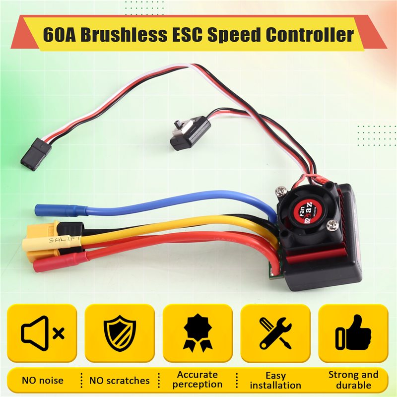 AINY-60A Pengendali Kecepatan  - Rc Boat Brushless Motor ulasan dan harga