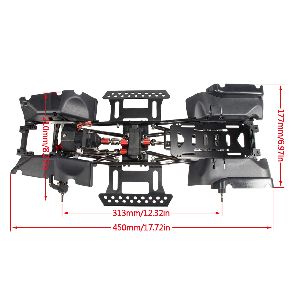 Kit sasis perayap RC 1/10 deng - Rc Rock Crawler ulasan dan harga