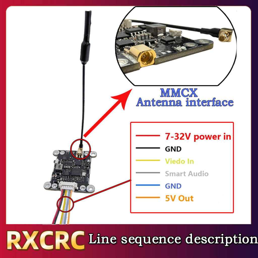 Modul RXCRC 5.8G 48CH 1.6W VTX - Drone Rc Receiver And Transmitter ulasan dan harga