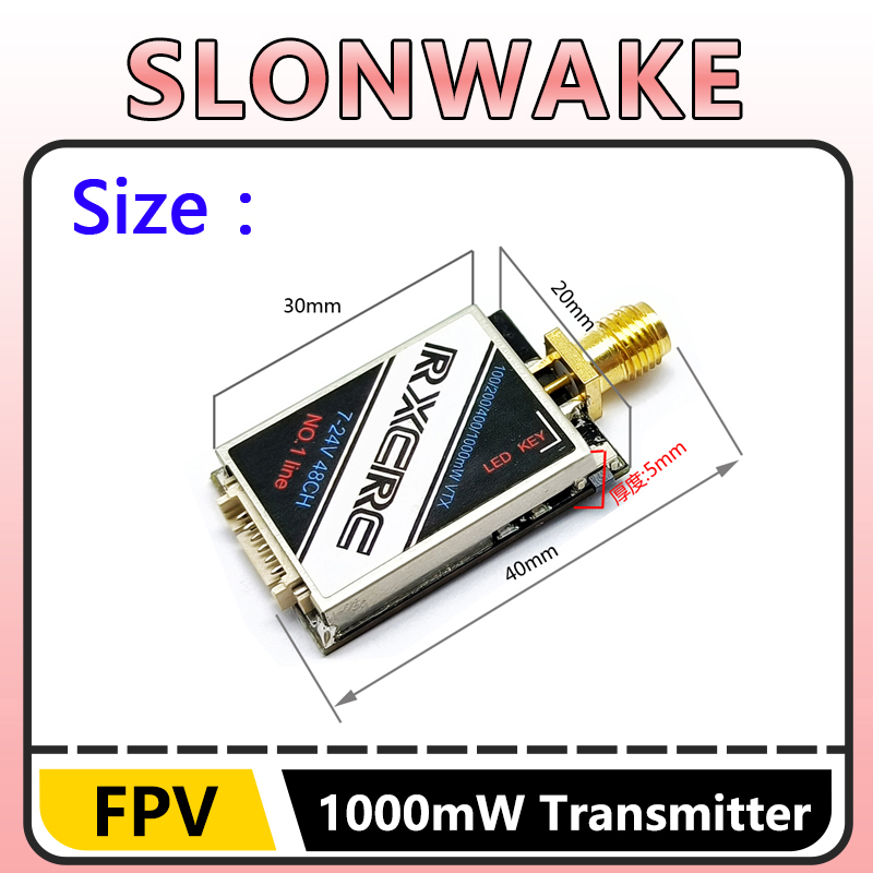 SLONWAKE 5.8G 48CH 1W VTX 100/ - Drone Rc Receiver And Transmitter ulasan dan harga