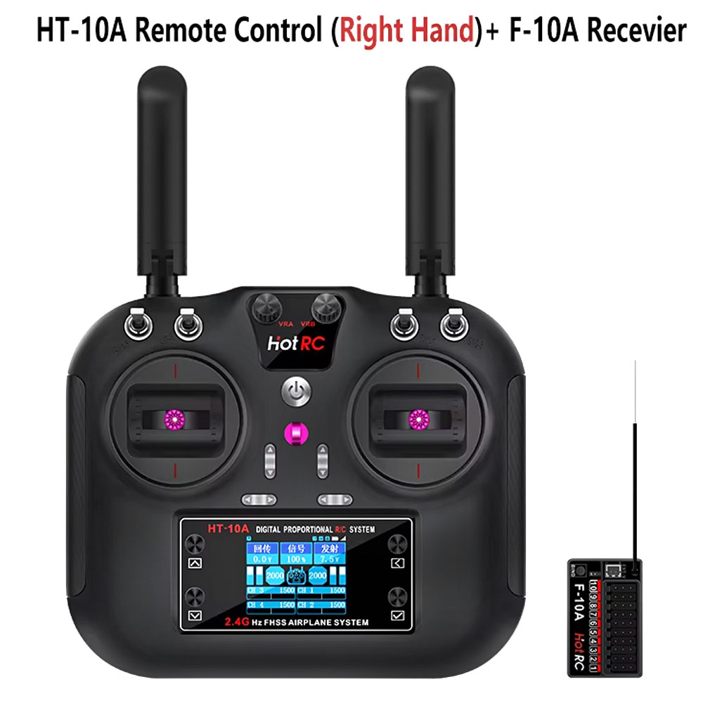 Hotrc HT-10A 2.4G 10CH Transmi - Drone Rc Receiver And Transmitter ulasan dan harga