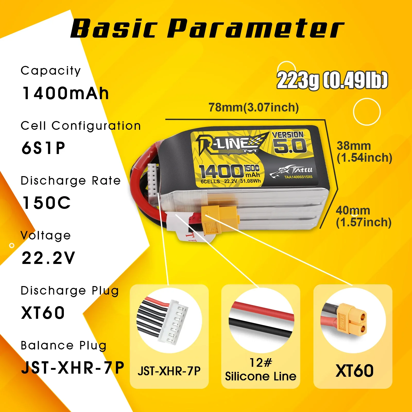 Tattu r-line baterai 1200mAh 1 - Drone Frame 5 Inch ulasan dan harga