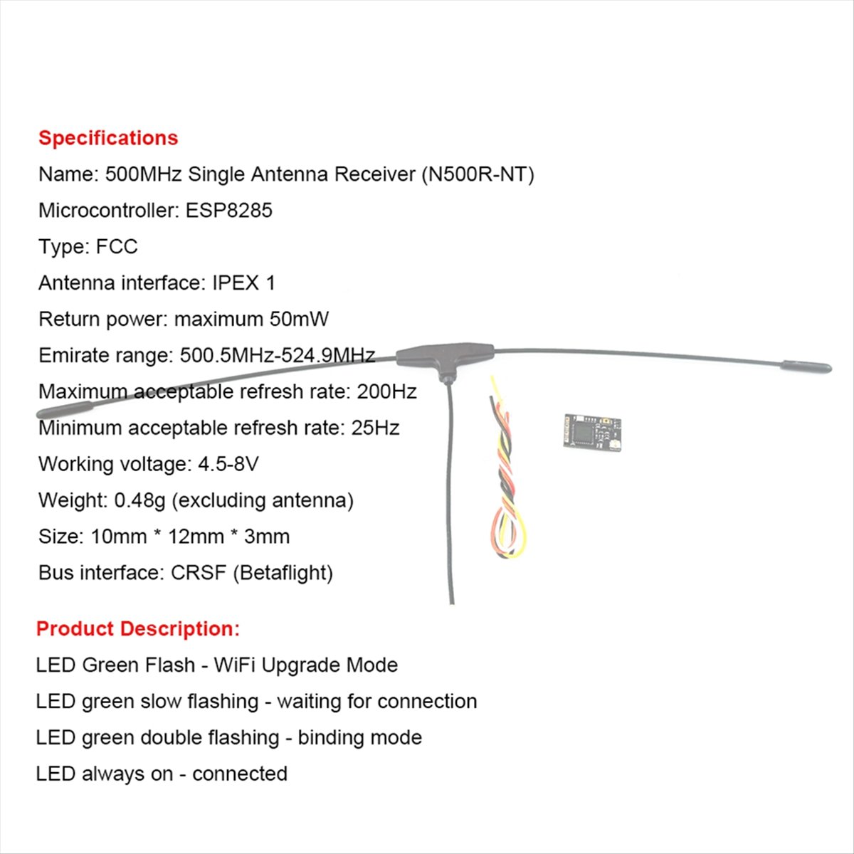 Penerima 500MHz 500.5MHz-524.9 - Drone Rc Fpv ulasan dan harga